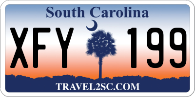 SC license plate XFY199