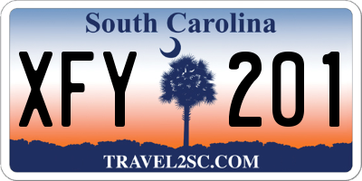SC license plate XFY201