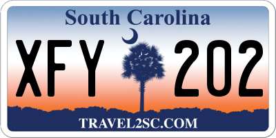 SC license plate XFY202