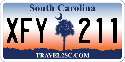 SC license plate XFY211