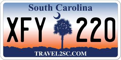 SC license plate XFY220