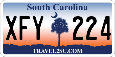 SC license plate XFY224