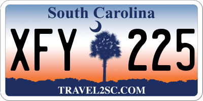 SC license plate XFY225