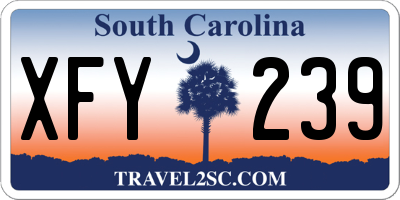 SC license plate XFY239