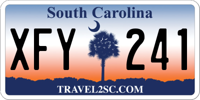 SC license plate XFY241