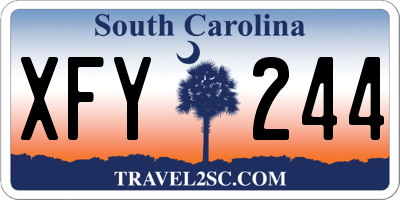 SC license plate XFY244