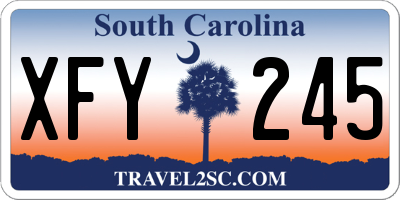 SC license plate XFY245