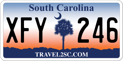 SC license plate XFY246