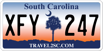 SC license plate XFY247