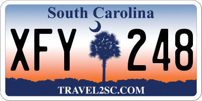 SC license plate XFY248