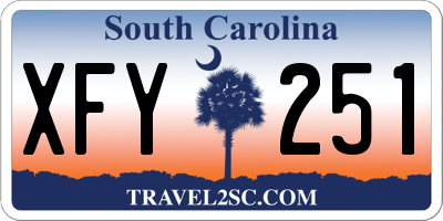 SC license plate XFY251