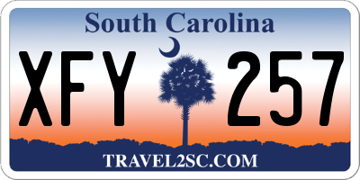 SC license plate XFY257