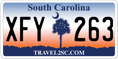 SC license plate XFY263