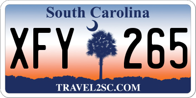 SC license plate XFY265