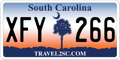 SC license plate XFY266