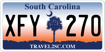 SC license plate XFY270
