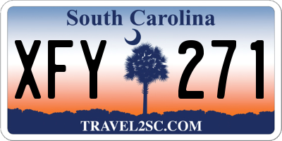 SC license plate XFY271