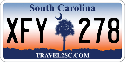 SC license plate XFY278