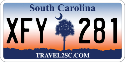 SC license plate XFY281