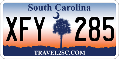 SC license plate XFY285