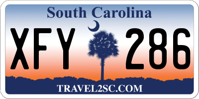 SC license plate XFY286