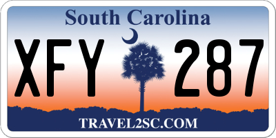 SC license plate XFY287