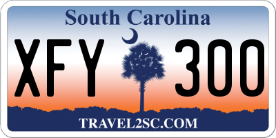 SC license plate XFY300