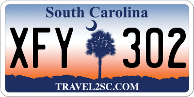 SC license plate XFY302