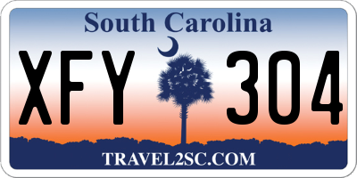 SC license plate XFY304