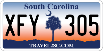 SC license plate XFY305