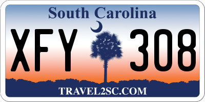 SC license plate XFY308