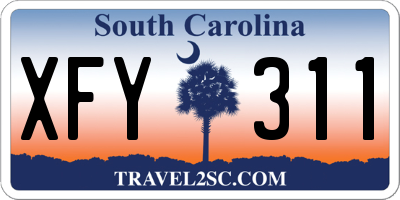 SC license plate XFY311