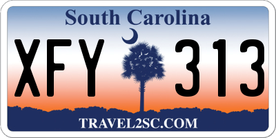 SC license plate XFY313