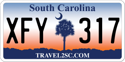 SC license plate XFY317