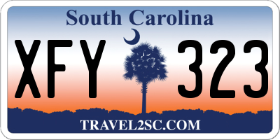 SC license plate XFY323