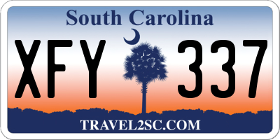 SC license plate XFY337