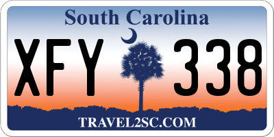 SC license plate XFY338