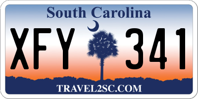 SC license plate XFY341
