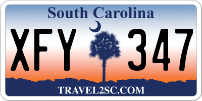 SC license plate XFY347