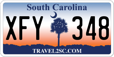 SC license plate XFY348