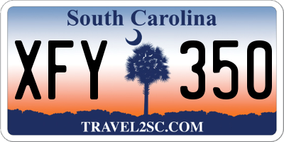 SC license plate XFY350