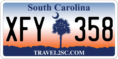 SC license plate XFY358