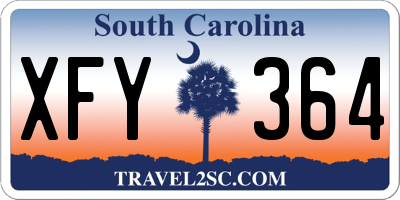 SC license plate XFY364