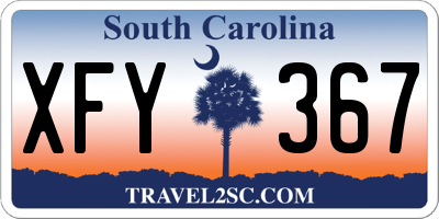 SC license plate XFY367