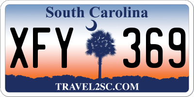 SC license plate XFY369
