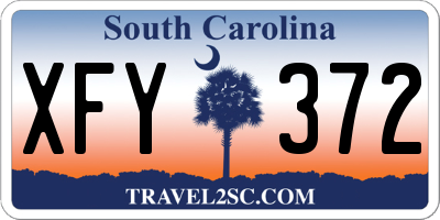 SC license plate XFY372