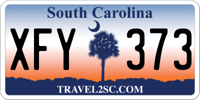SC license plate XFY373