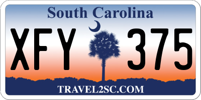 SC license plate XFY375