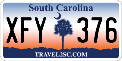 SC license plate XFY376