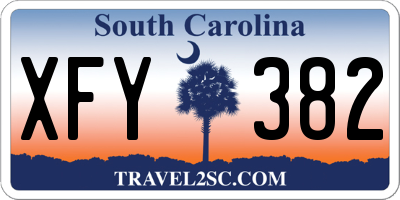 SC license plate XFY382